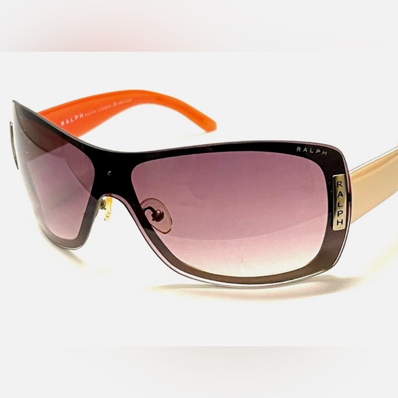 Ralph Lauren Vintage 1990’s Cream/Orange Frame Gradient Lense Women’s Sunglasses - Picture 2 of 16